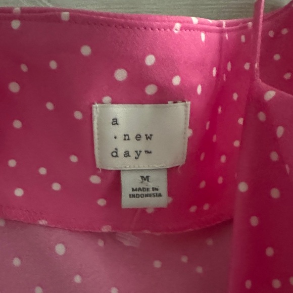 a new day Fuchsia Midi Dress with White Dots - Picture 2 of 5